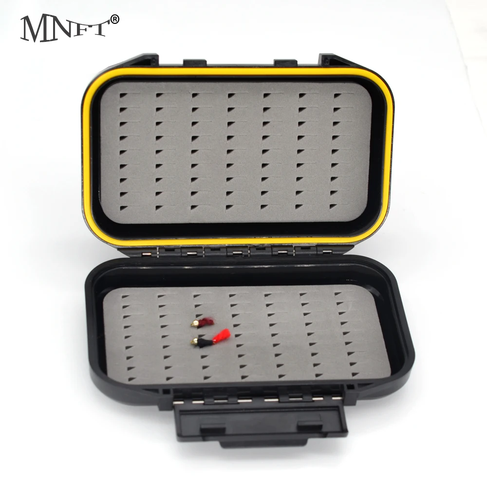 

MNFT 1Pcs Fishing Fly Lures Waterproof Foam Design Insert Box Hook single Side Lure Flies Storage Foam Fly Fishing Box