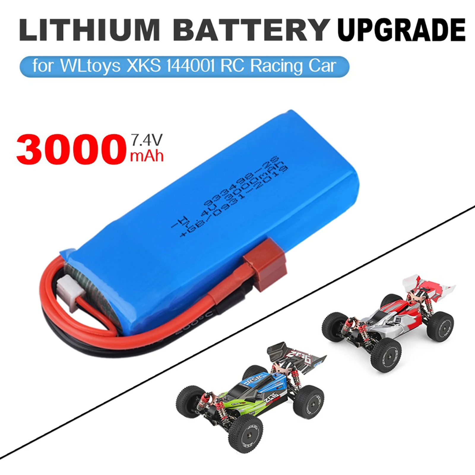 

Перезаряжаемые литиевые батареи 7,4 в 3000 мА/ч для WLTOYS XKS 144001 1240181 124019 радиоуправляемая модель автомобиля