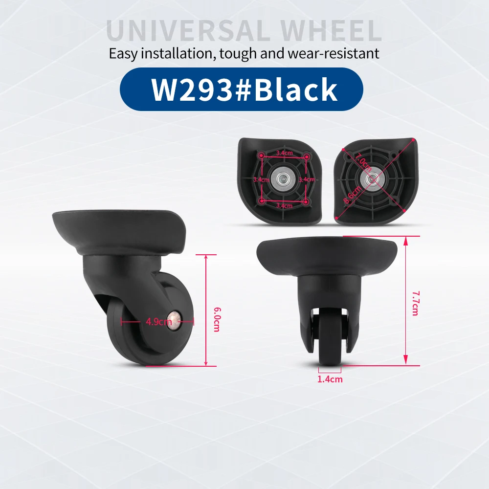 TANGYIPIN W293 Luggage box wheel accessories trolley case universal silent repair roller password box wear-resistant wheels