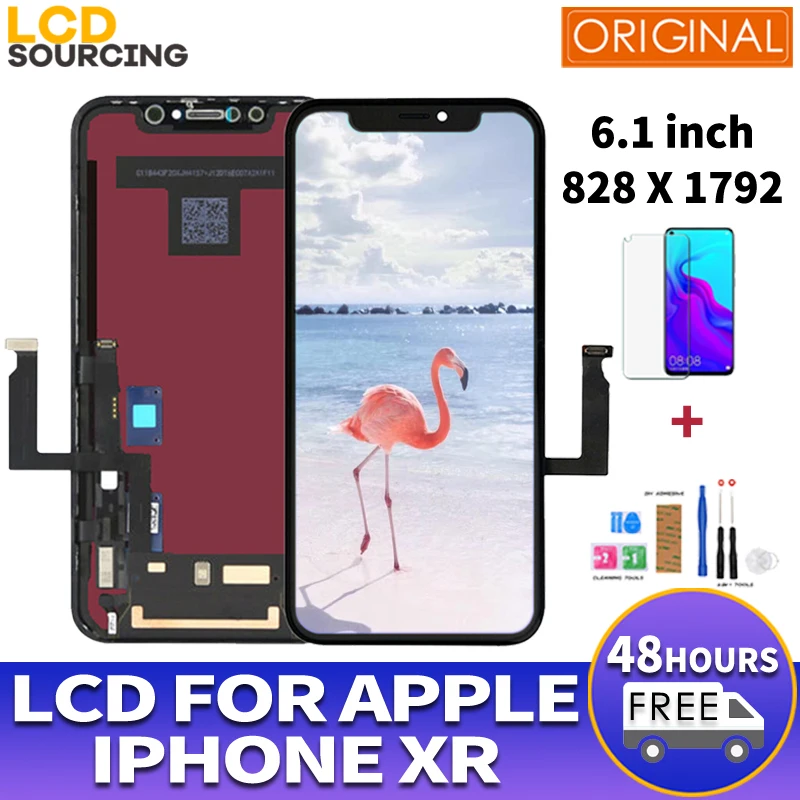

6,1 "100% Оригинальный ЖК-дисплей для Apple I Phone XR, ЖК-дисплей, сенсорный экран, дисплей в сборе 1:1 OLED экран для планшетов, устройств iPhone XR ЖК-дисплея ...