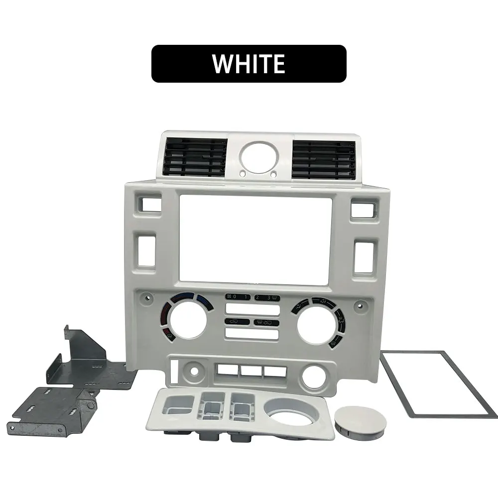Car styling Tuning Interior Parts Double Din Fascia Kit for Land Rover Defender glossy black matt CARBON LOOK | Автомобили и
