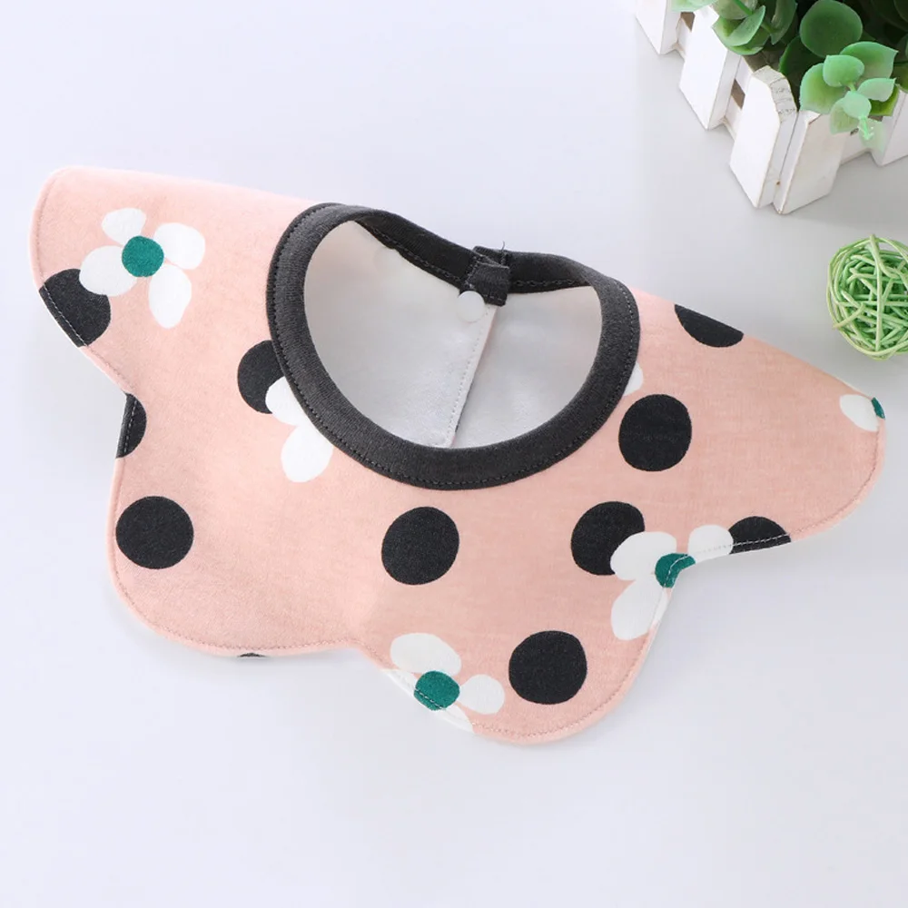 

New Arrival Waterprrof Baby Bibs Bandana Cotton Floral Dot Print 360 Degree Newborn Slabbers Teething Saliva Burp Cloths