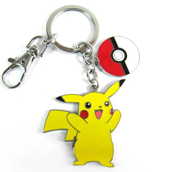 Японский мультфильм брелок Карманный Монстр покебол PIKACHU Мода Забавный милый porte cle металлические аксессуары для украшений chaviro Llaveros - Цвет: 3-5