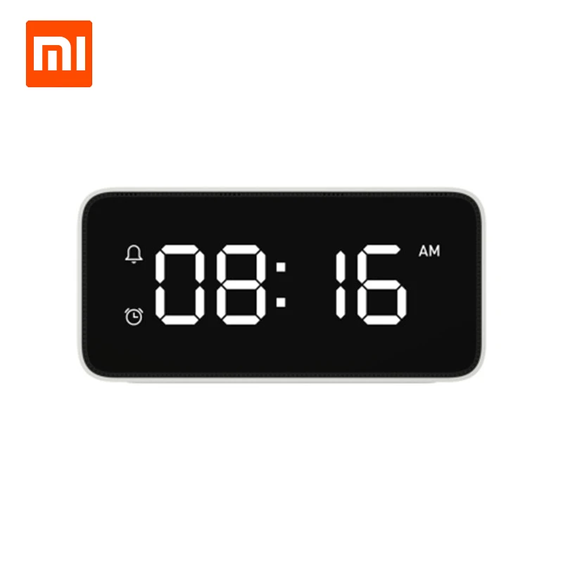 Xiaomi Xiaoai Smart Alarm Clock AI Voice Broadcast ABS Table Dersktop Clocks AutomaticTime Calibration Mi Home App | Электроника