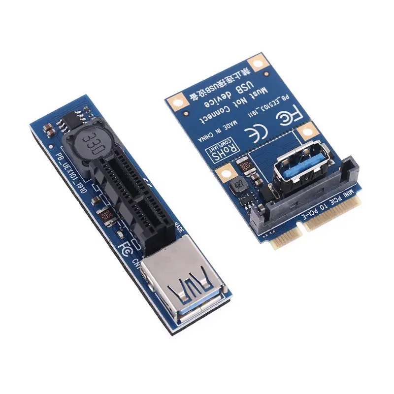 Переходник Mini PCIE на PCI-E X1 переходник с портом для карт памяти ПК графическая карта