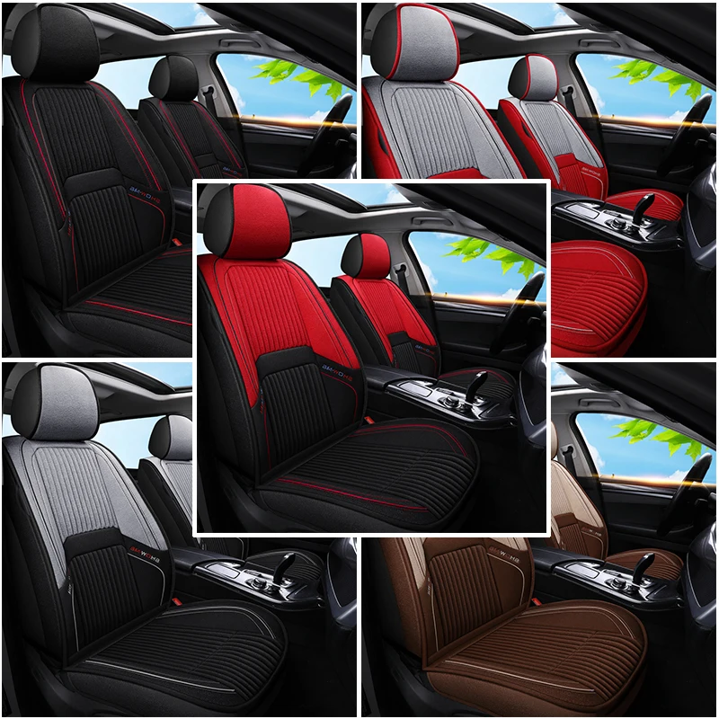 

KADULEE flax car seat covers For audi a6 4f a4 a3 a5 q3 q5 q2 lada xray mitsubishi pajero skoda octavia nissan leaf seat covers