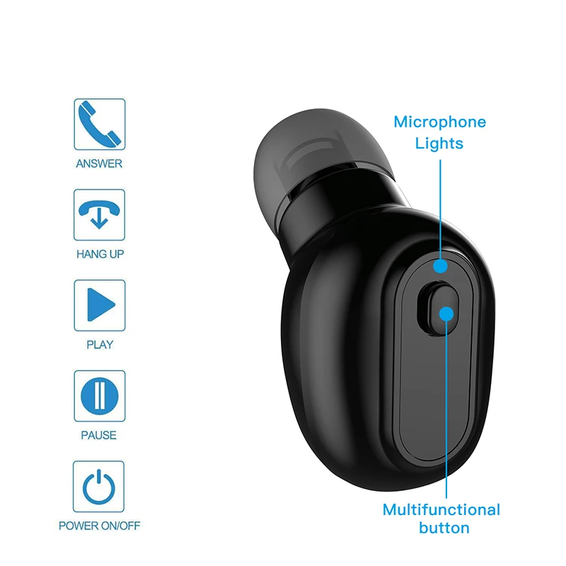 Мини беспроводные Bluetooth наушники громкой связи Музыкальная гарнитура с USB