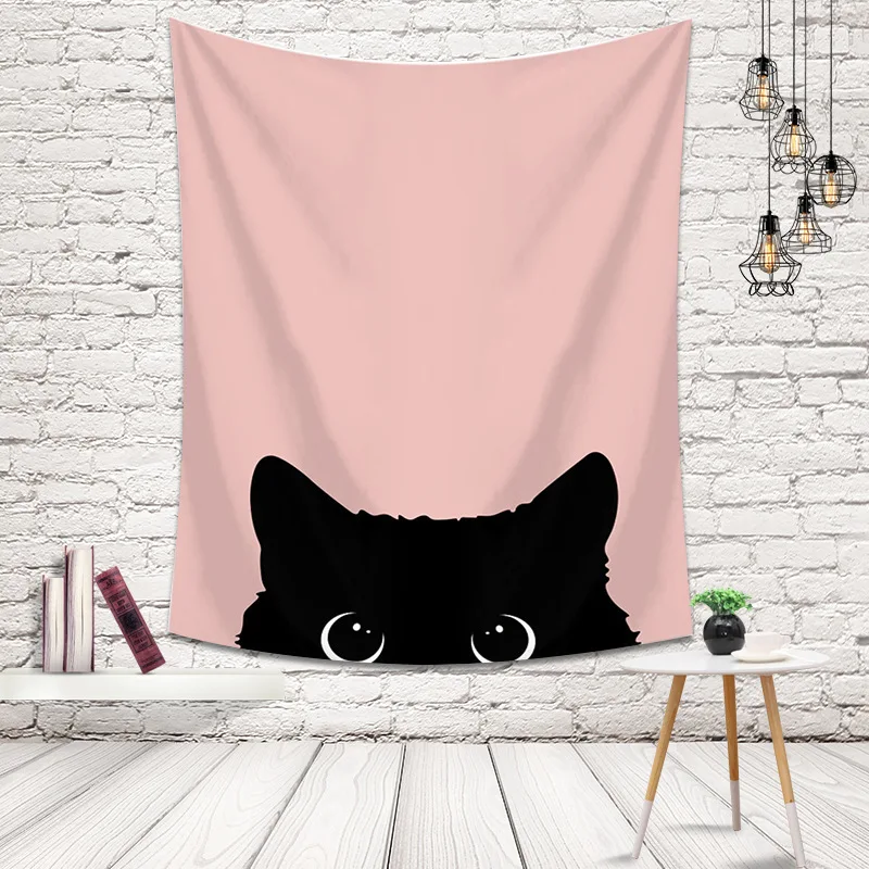 Гобелен настенный с милыми животными украшение для дома уличный гобелен в