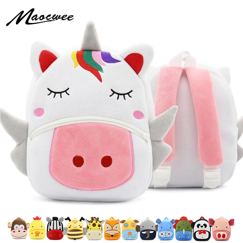 

Student Children's Bag School Animal Unicorn Boy Baby Cute Backpack Girl Bag Kindergarten Plush Rucksack Mochila Gifts Cartoon B