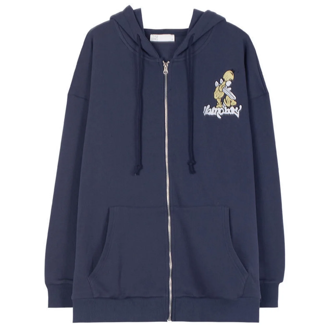 

Fashion Women’s Zip Up Hoodies Stylish Cartoon Letter Embroidery Autumn fall Long Sleeve Oversized Sweatshirts