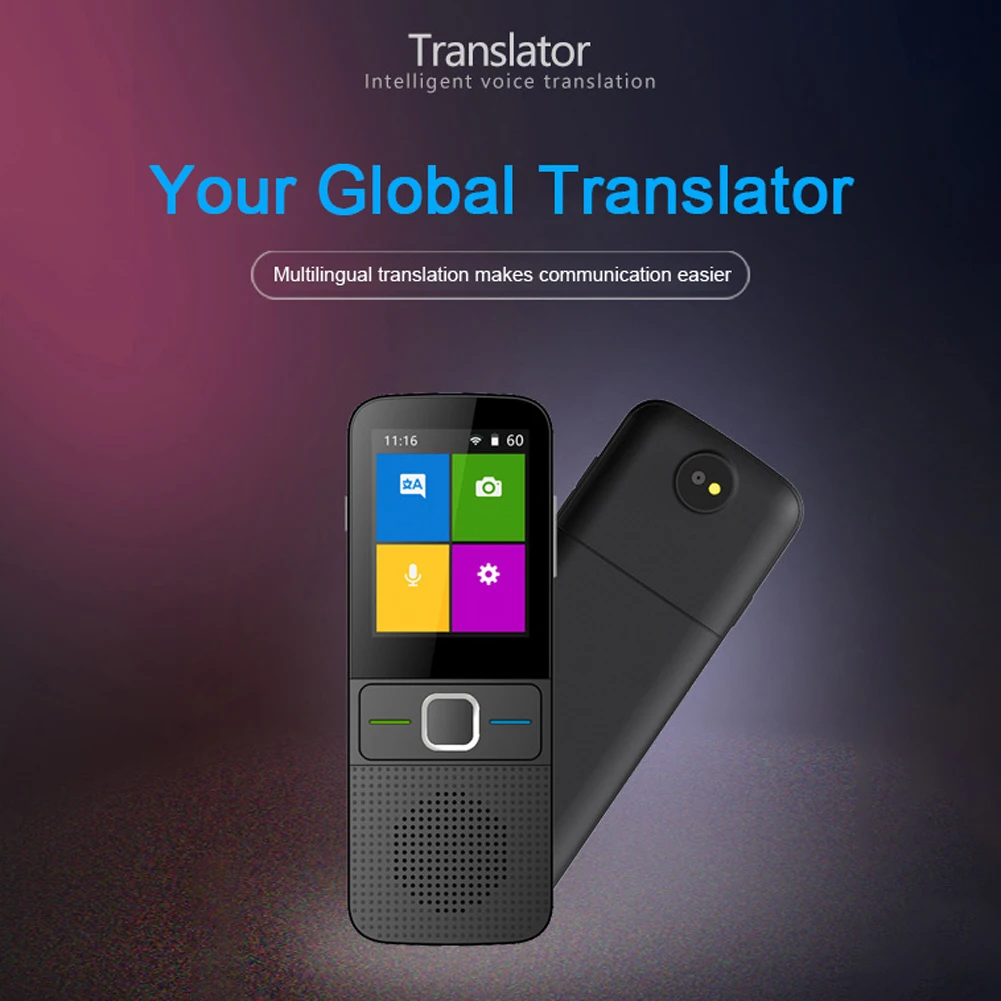 Портативный Умный голосовой переводчик 137 языков мгновенная камера фото
