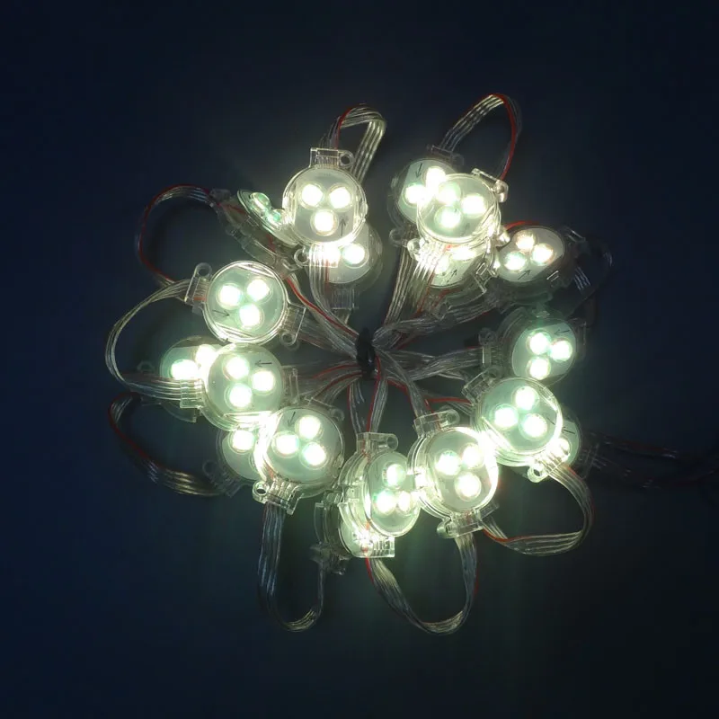 

200pcs DC12V ws2811/1908 IC D30 diameter 30mm 5050SMD RGB 3 leds led pixel point light module waterproof by DHL Fedex Express