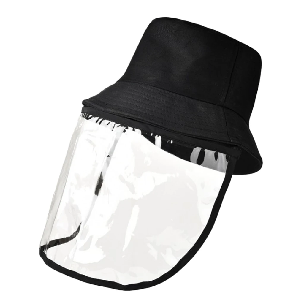

Womens Mens Fashion Anti-virus Bucket Hat Protective Cover Mask Outdoor Anti-spitting Transparent Cover Cotton Bucket Hats