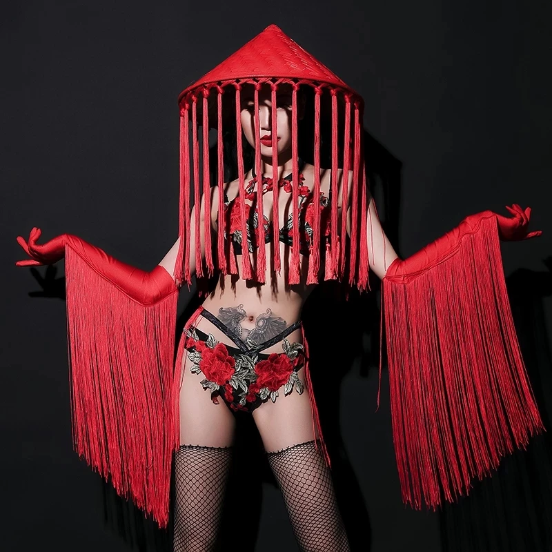

Sexy women dance wear bikini Chinese Style Female Singer Nightclub Gogo Dance Costume Jazz Dance Costumes Stage DJ Costume