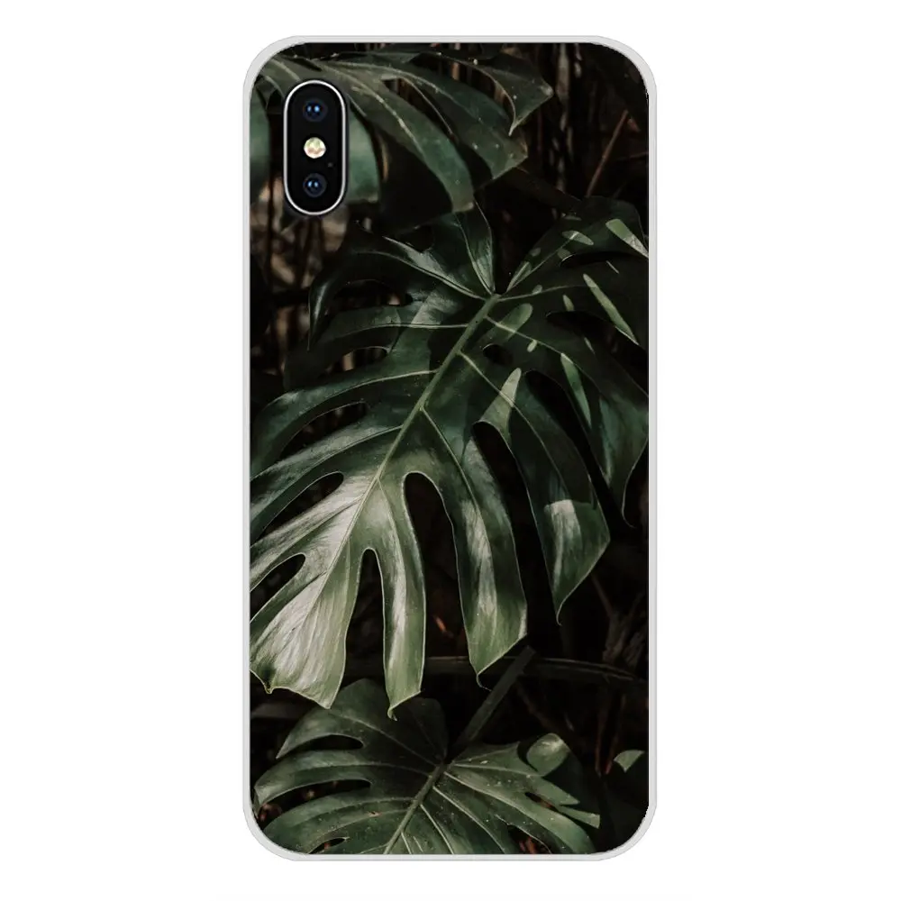 Зеленый лист Monstera для Samsung Galaxy S2 S3 S4 S5 Mini S6 S7 Edge S8 S9 S10E Lite Plus Аксессуары чехлы