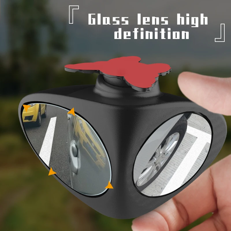 2 in 1 Car Blind Spot Mirror Wide Angle 360 Rotation Adjustable Convex Rear View front wheel mirror |