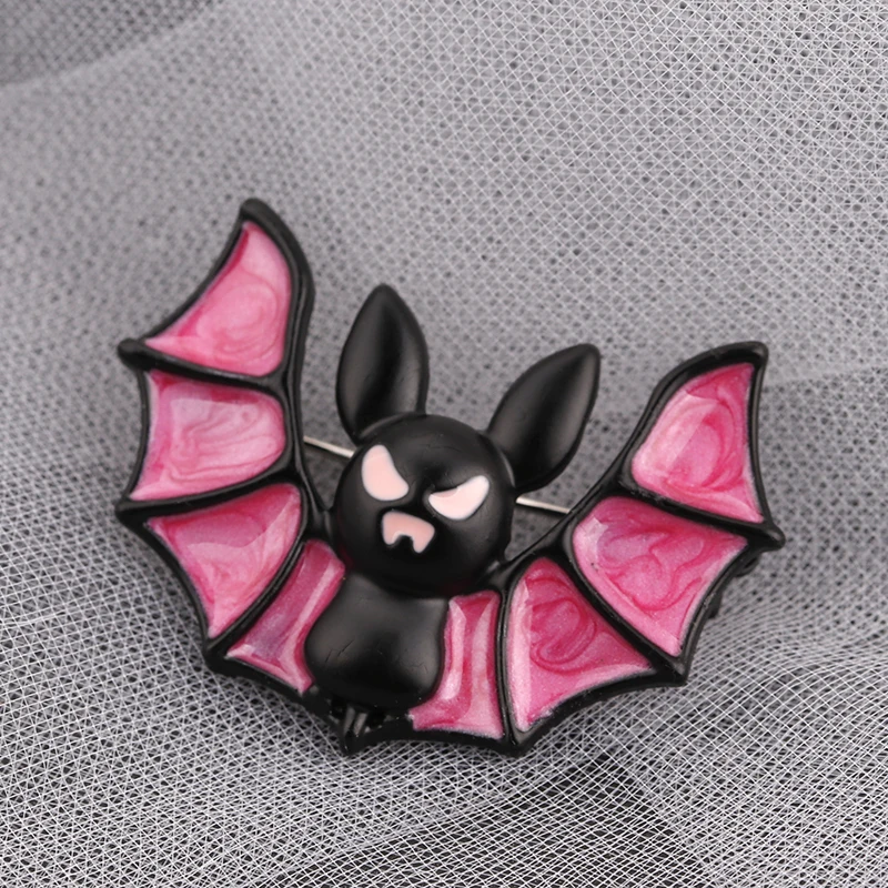 ALLYES эмалированная металлическая розовая брошь летучая мышь для девочек