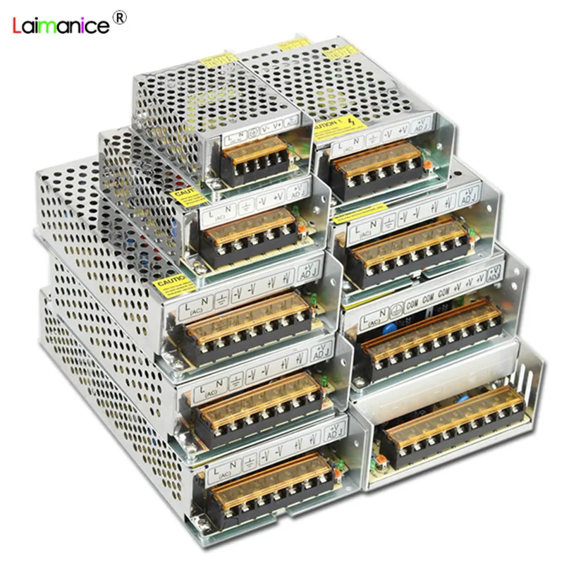 AC 110 V-220 V к DC 5 V 12 V 24 V 1A 2A 3A 5A 10A 15A 20A 30A 50A переключатель светодиодный адаптер питания драйвера для светодиодных ленточных ламп