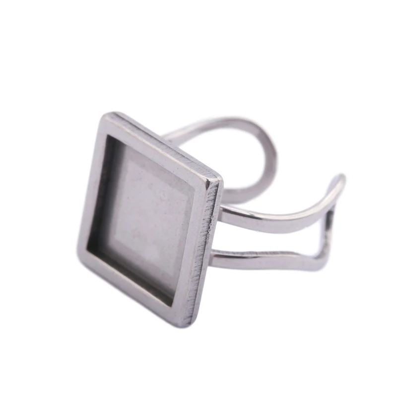 3 шт. кольцо кабошон базовая пустая Камея плоские настройки Нержавеющая сталь