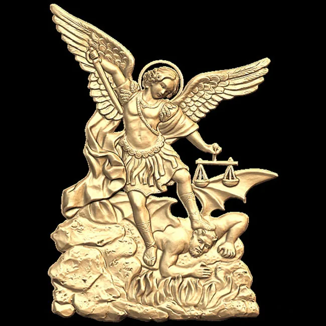 Модель St-Michael 3D модель рельеф STL для фрезерного станка с ЧПУ резьбы гравировки artcam