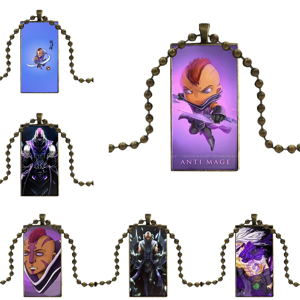 Модное ожерелье с подвеской из кабошона со стальным покрытием эффектные