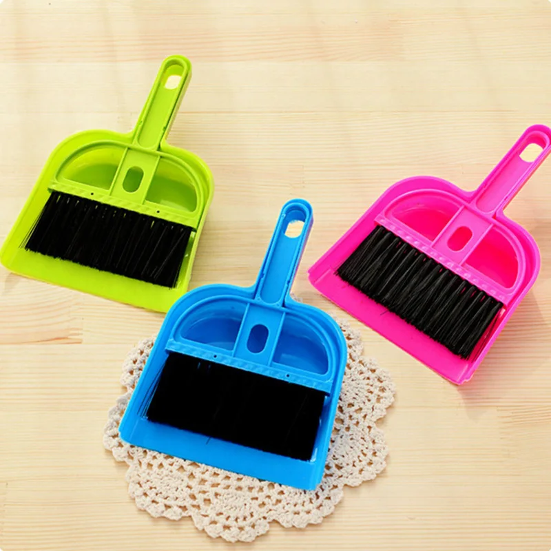 

Hot Wholesael Mini Desktop Sweep Cleaning Brush Small Broom Household Dustpan Set Dust Brush Floor Cleaner