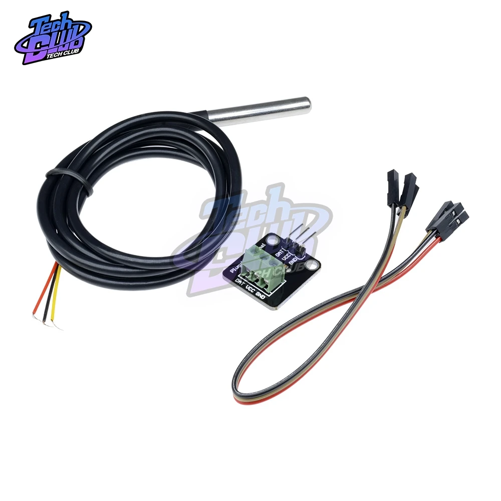 Модуль датчика температуры DS18B20 водонепроницаемый модуль из нержавеющей стали с