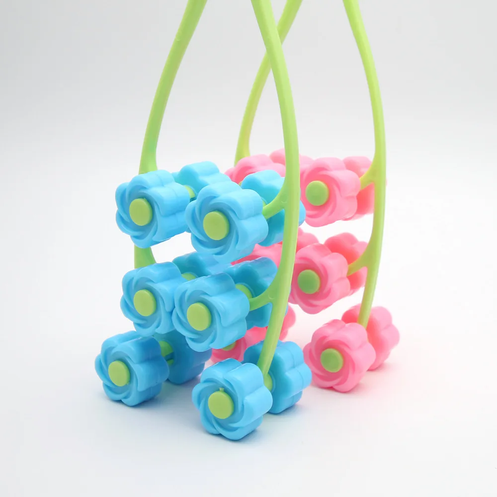 Портативный роликовый массажер для лица в форме цветка V массаж против морщин рук