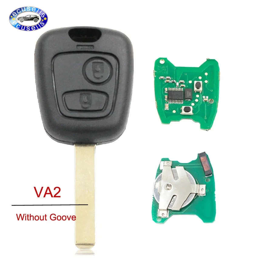 Дистанционный брелок 2 кнопки 433 МГц с электрическим чипом ID46 для старого Peugeot 307