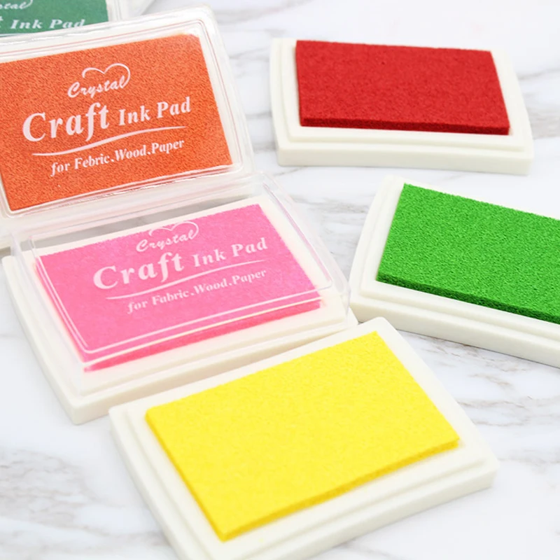 Чернильная подушечка 15 цветов резиновые штампы тканевая деревянная бумага для