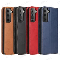 luxury retro slim fit flip leather case for samsung galaxy s30 s21 s20 s10 s10e fe ultra plus lite solid color cover cases shell