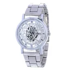 Повседневные модные брендовые часы из нержавеющей стали с вырезами, женские часы, браслет, кварцевые часы, женские часы для мужчин