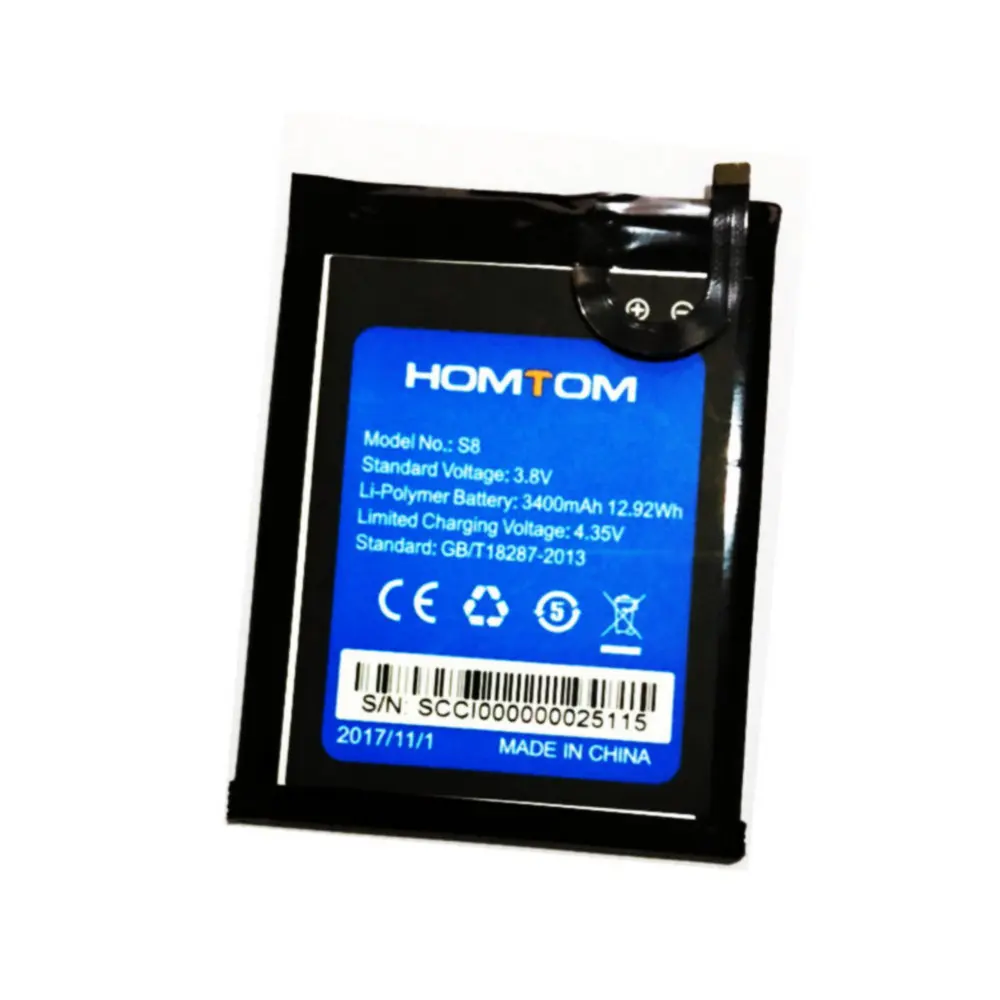 Сменный аккумулятор HOMTOM S8 5 7 дюйма 3400 мАч для смартфона S8|Аккумуляторы мобильных