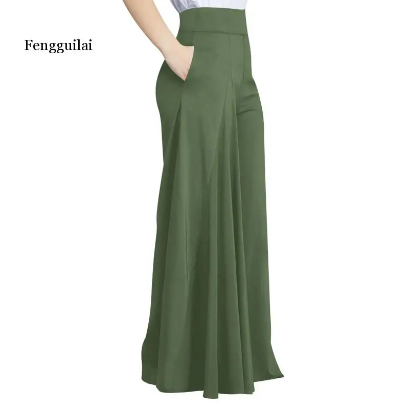 6 цветов широкие брюки плиссированные с высокой эластичной талией повседневные