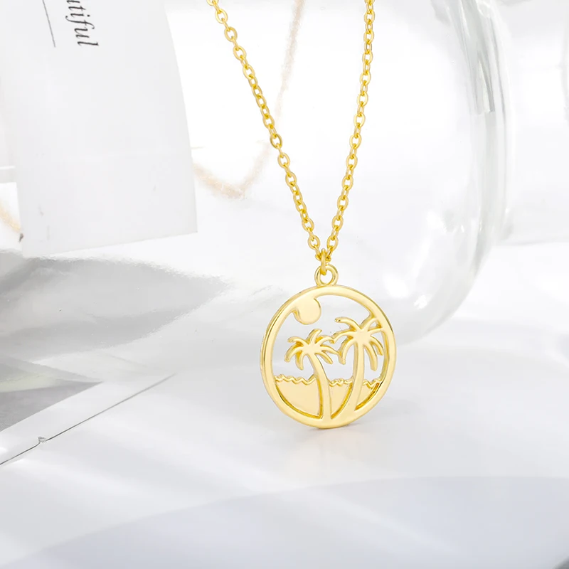 Ожерелье из пальмового дерева ожерелье с волной воды модные ювелирные изделия |