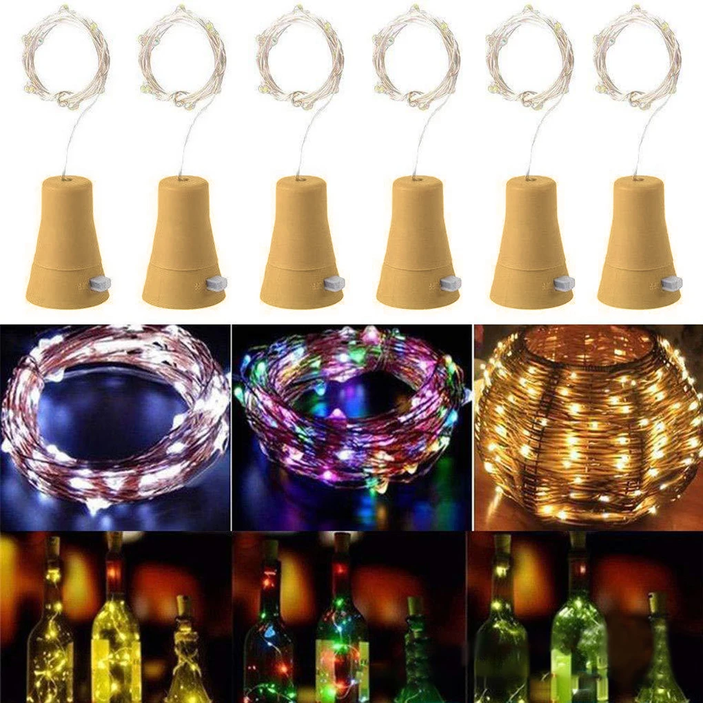 

10Pack Solar Wine Bottle Light 20 LED Solar Cork String Light Copper Wire Fairy Light for Holiday Christmas Party Wedding Decor