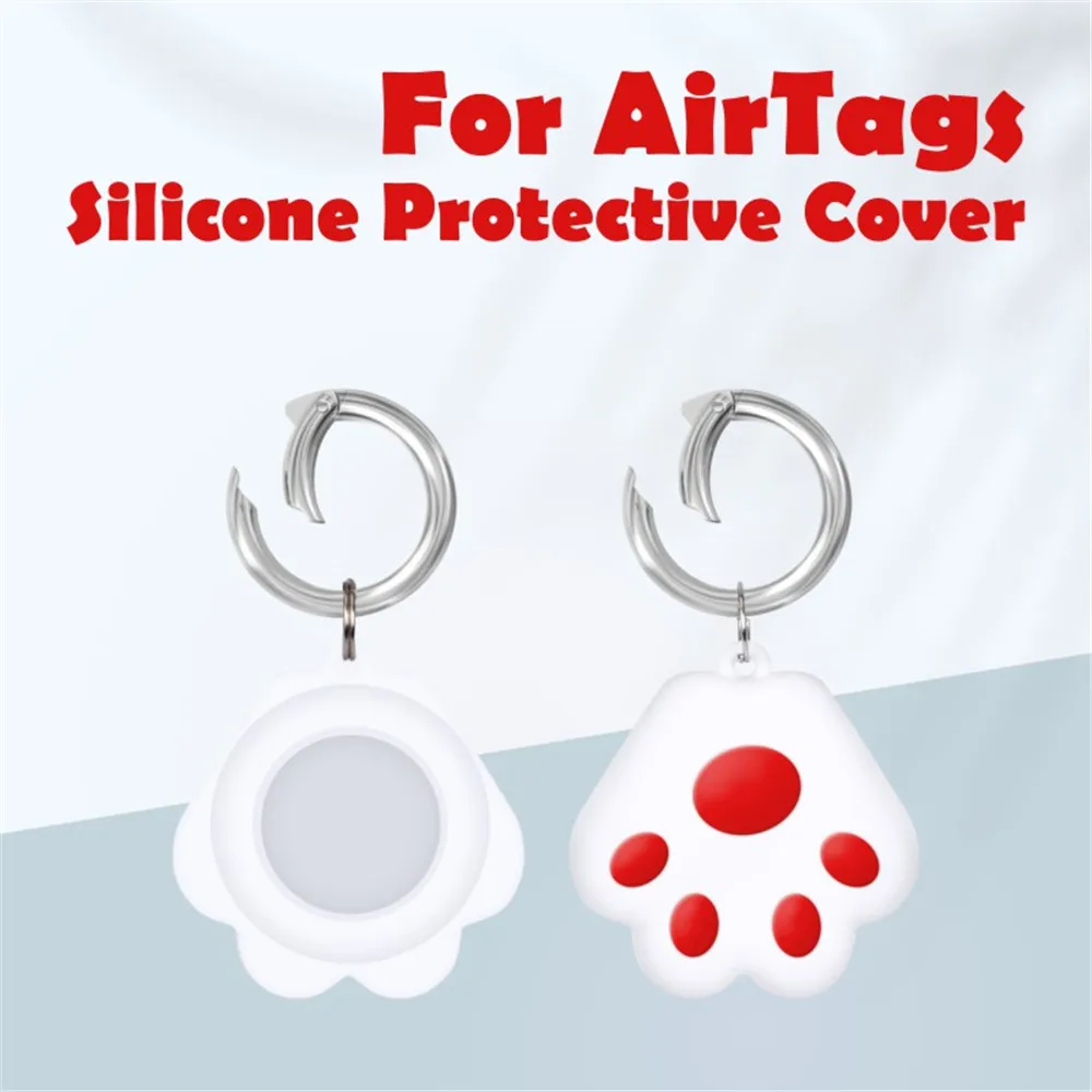 

Для Apple AirTags 10 штук щенок силиконовый защитный рукав ошейник крышка Пряжка Брелок Защитный чехол случайный цвет