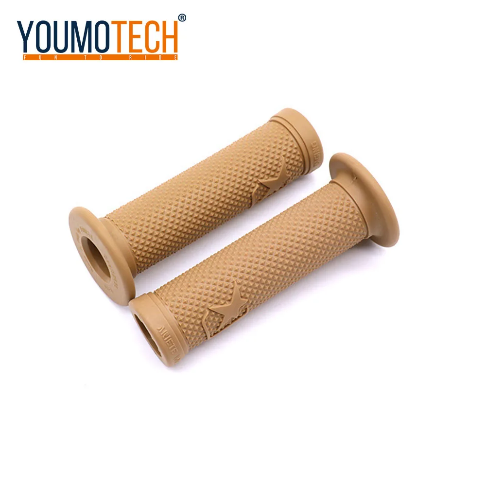 

Motorcycle Dark Brown Retro Rubber Hand Grips Fit For 7/8'' Handle Diameter Yamaha Honda Trumiph KTM Kawasaki Universal