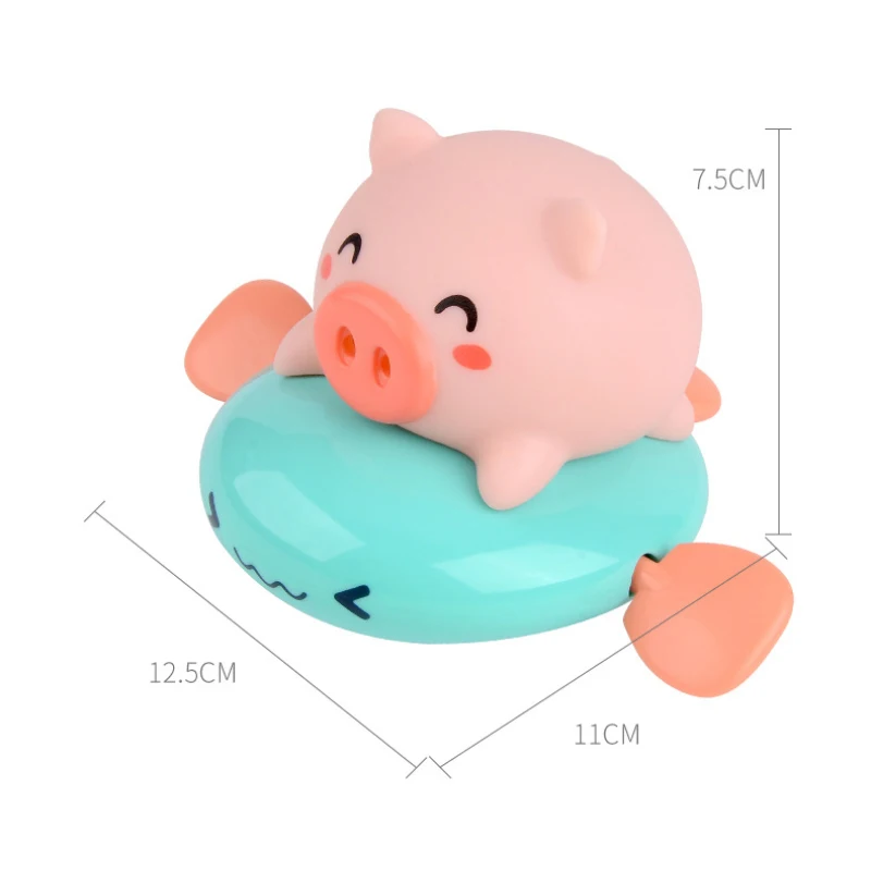 

Children's Cartoon Piggy Water Spray Toy Kawaii Swimming Pig Clockwork Bath Toys Parent-child Interactive Toy Baby Birthday Gift