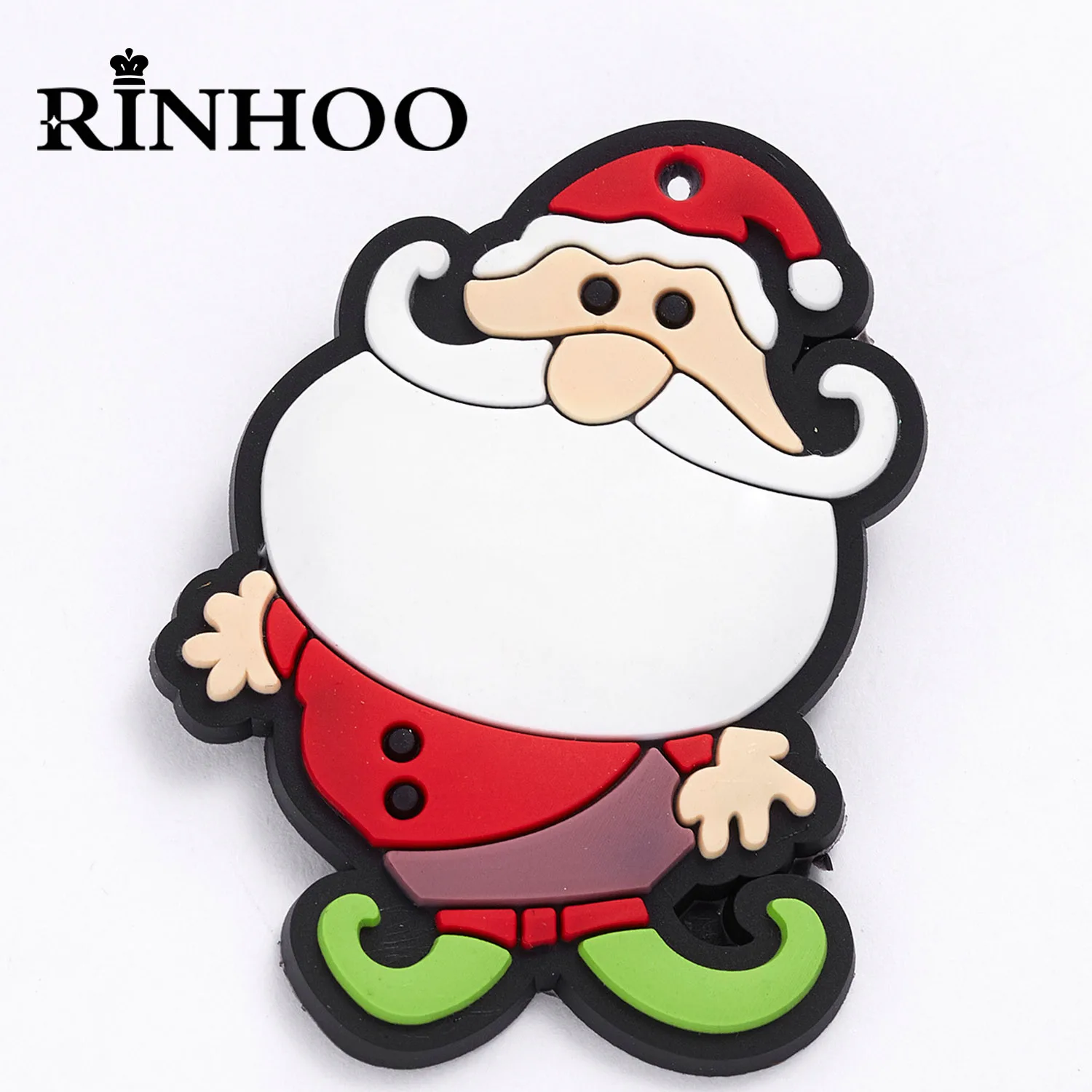

Rinhoo Merry Christmas Brooch Santa Claus Glove Hat Xmas Tree Snowman PVC Snowflake Sleigh Lapel Pins Badge Buckle New Year Gift