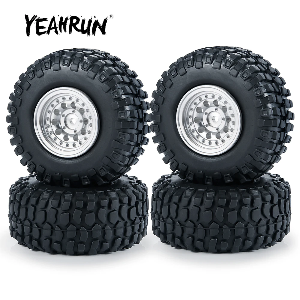 YEAHRUN 4 шт. 1 0 дюйма металлические колесные диски Beadlock набор резиновых шин для Axial