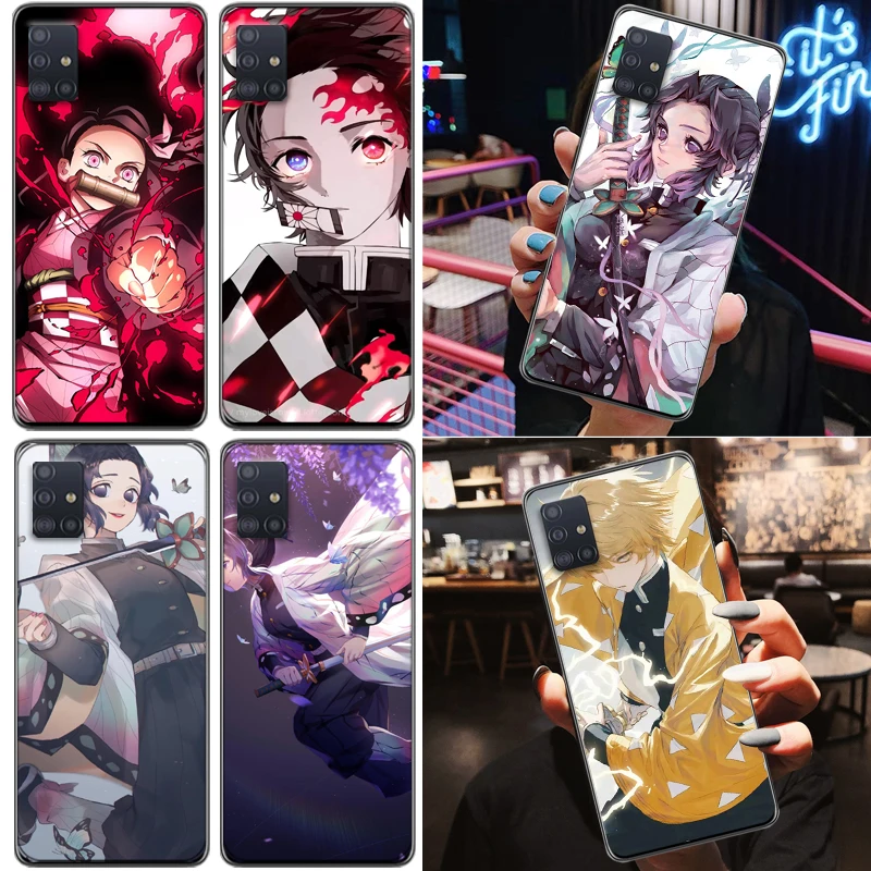 

Demon Slayer Kimetsu No Yaiba Kamado Tanjirou Kamado Nezuko Agatsuma Zenitsu Phone Case For Samsung Galaxy A51 A71 5G 4G Funda