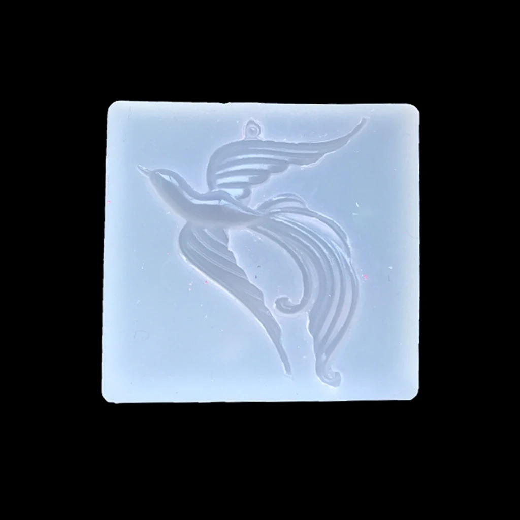 

Силиконовая форма «сделай сам» в форме феникса с отверстием для подвесок из смолы, изготовление ювелирных изделий