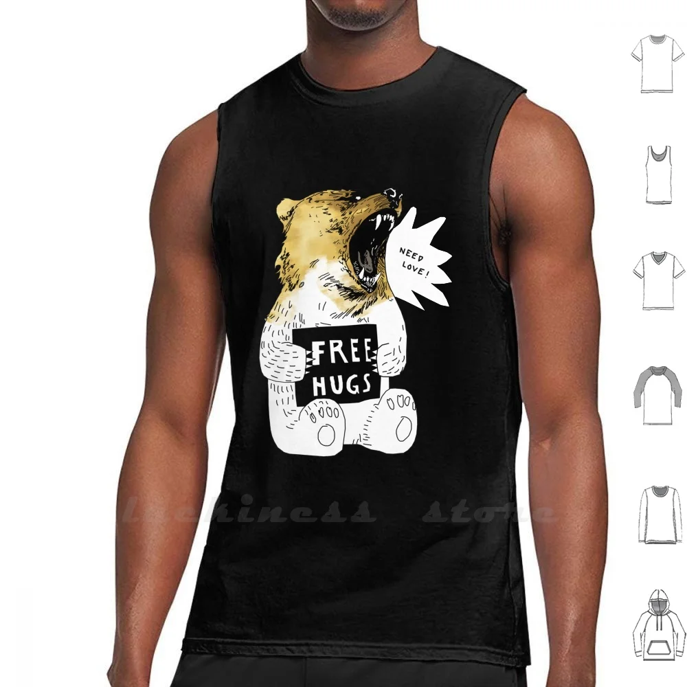 

Майка с медведем для обнимания, жилет, 100% хлопок, медведь для обнимания, Забавный мем, Россия, Винни, дональдтрамп, без животных, обнимашки, мопсы, агрессивный, милый