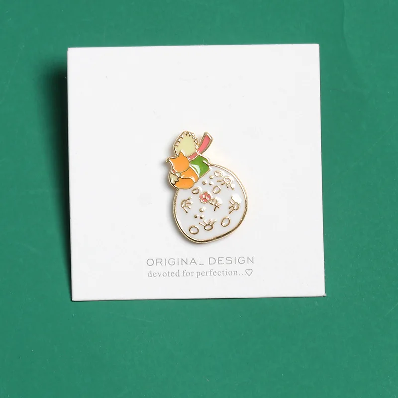 Мультфильм B-612 Маленький принц Луна Броши для женщин фантазия сказка значок