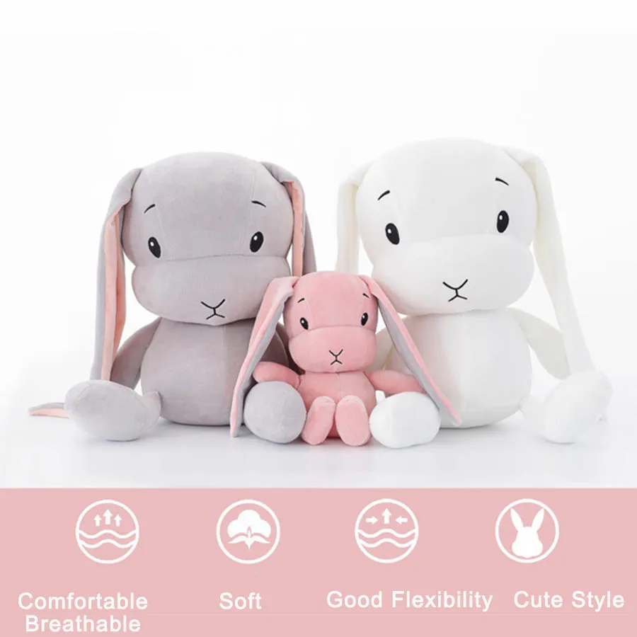 

Милый кролик 50 см 30 см, детские плюшевые игрушки, кролик, мягкая плюшевая кукла, набби, сопровождающая сон игрушка, подарки для детей, подарок