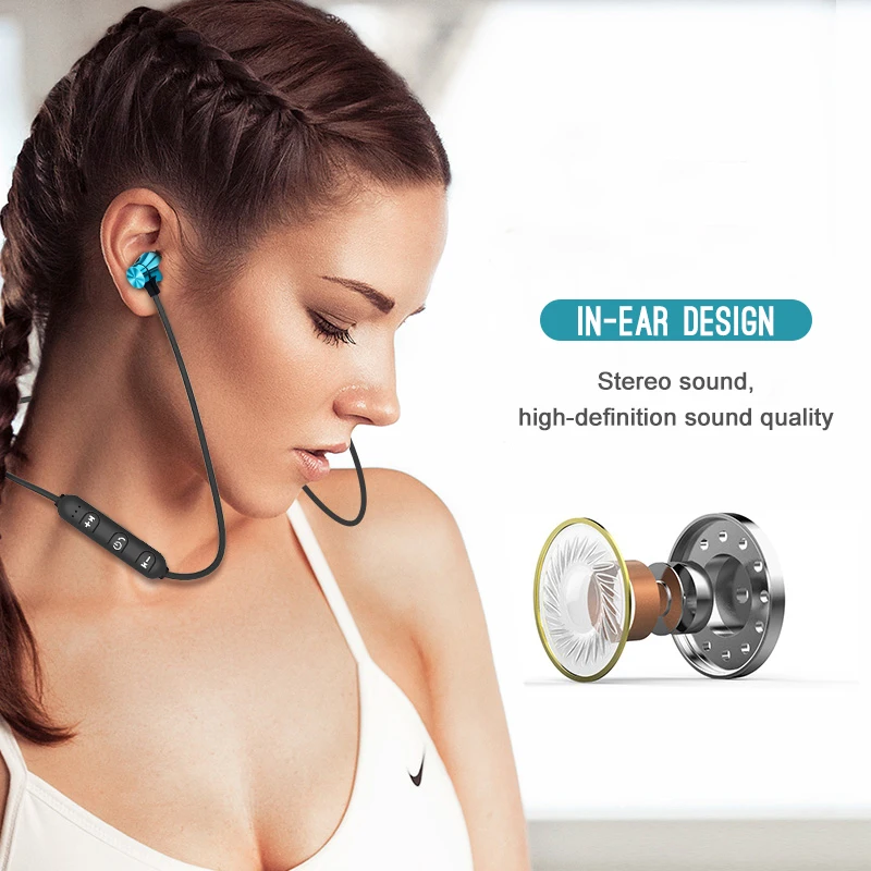 Новейшие беспроводные bluetooth наушники XT11 магнитная Спортивная гарнитура с