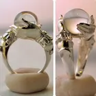 Винтажные кольца с хрустальным шариком для женщин и мужчин, Модные металлические кольца на удачу для влюбленных пар, модные ювелирные изделия 2021