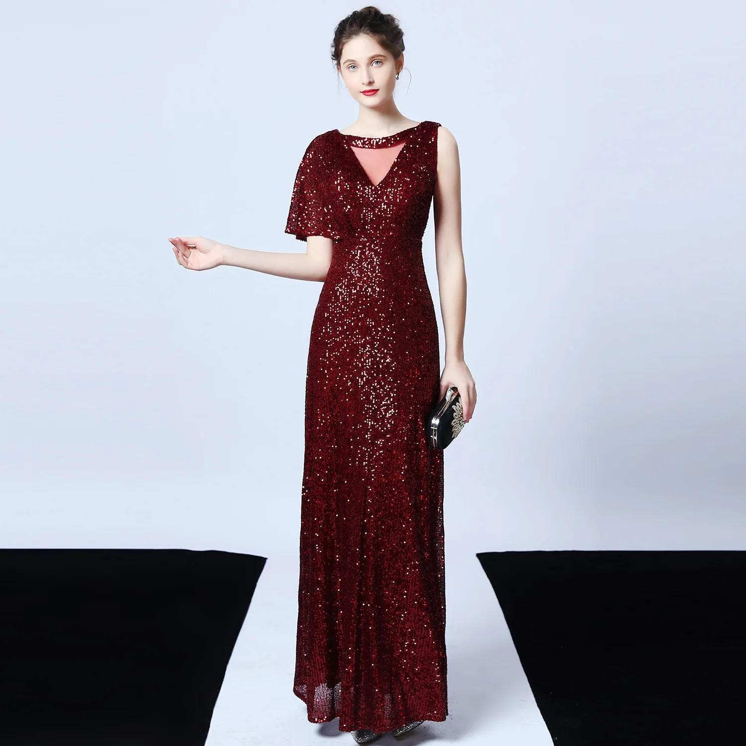 Party Sequined Evening Dress 2020 Sexy Long Robe Sparkling Gowns Backless Vestidos De Fiesta Formal Mermaid Dresses | Свадьбы и