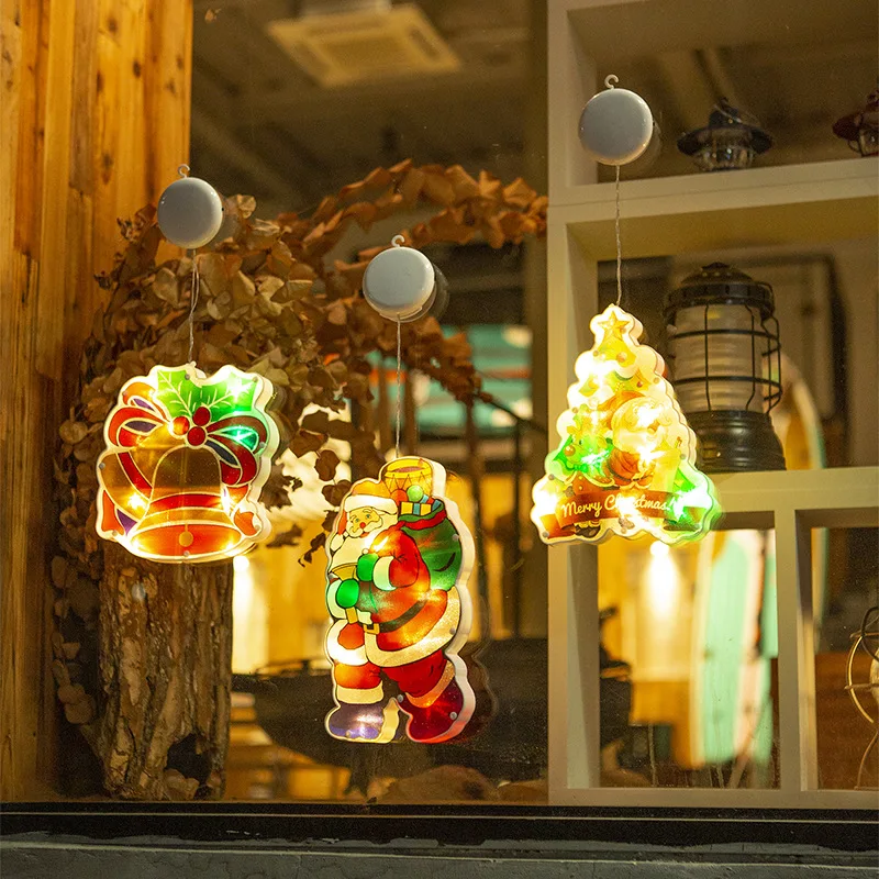 SAROK Led Christmas String Lights New Suction Cup Lamp Window Room Shopping Mall Decoration Lights Holiday String Lighting